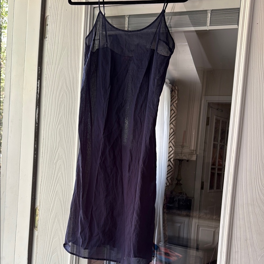 Staud Elegant Black Sheer Nightgown